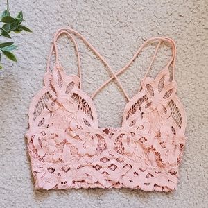 Free People Coral Pink Bralette - XS